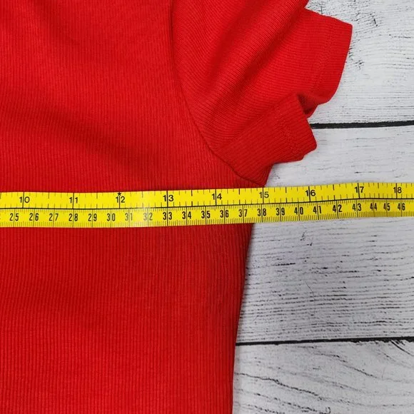 Zara, Coral Red Mini Dress Size Medium - Picture 7 of 9